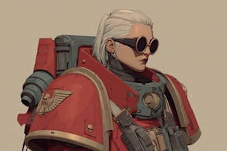 draw a warhammer 40k character art