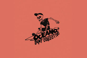 design ocean surf collective launches rocket logo
