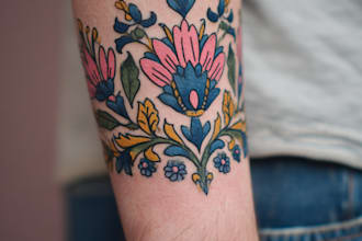 draw a tattoo design of tattoo sleeve