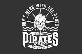 do retro skull logo, gaming and t shirt design for your company