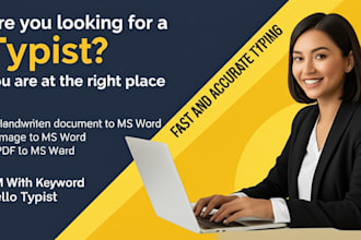 provide fast and accurate typing services