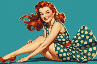 design pin up art and pin up girl illustration