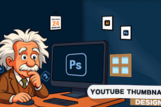 create professional and clickable youtube thumbnail design