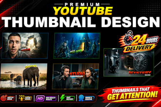 create professional and clickable youtube thumbnail design