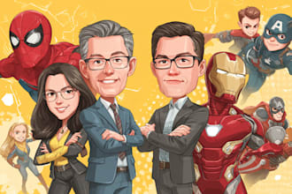 make a comic book superhero illustration marvel comic