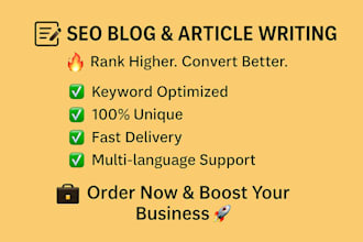 do SEO blog and article writing professionally