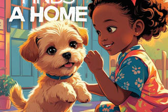 create an illustration for childrens story book and book covers