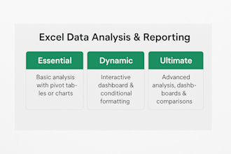 do excel data analysis, conditional formatting and reporting
