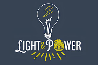 create minimalist electric, charging and power business logo
