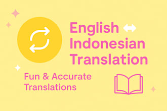 translate english to indonesian or indonesian to english for educational
