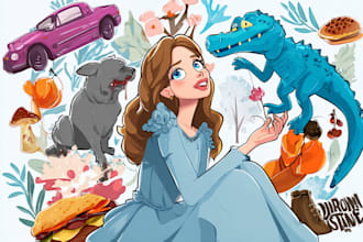 create customized cartoon illustration