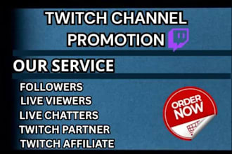 organic twitch channel promotion, bring live viewers, twitch affiliate