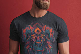 draw vintage retro illustration for adventure t shirt brand