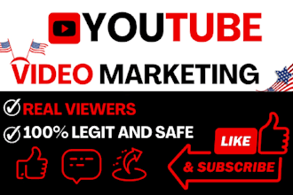 do fast organic youtube channel promotion for USA video marketing