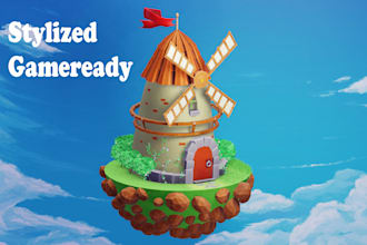 create stylized, low poly models, game props or asset packs