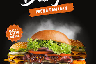 do the creative design and promotional food menu