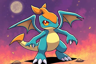 draw pokemon  art fakemon pokemon card monster illustration