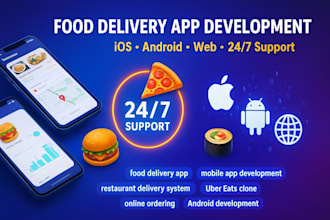 develop ai app food delivery app for ios, android, and web