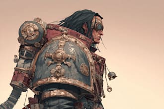 illustrate an warhammer 40k character art