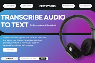 do professional audio and video transcription