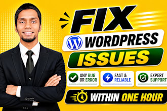 fix any kind of wordpress error, elementor error, woocommerce errors