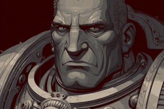 draw you as a space marine from warhammer 40k in my style
