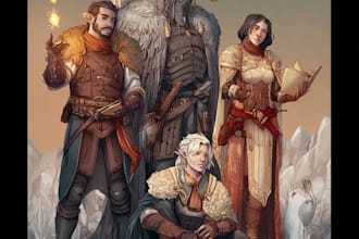draw your dnd group party illustration