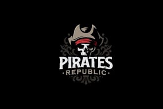 design looks nice pirates republic logo