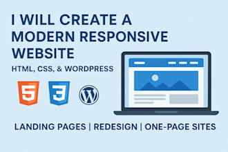 create a responsive wordpress landing page or woocommerce site