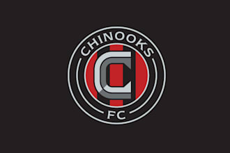 design chinooks fc football club logo