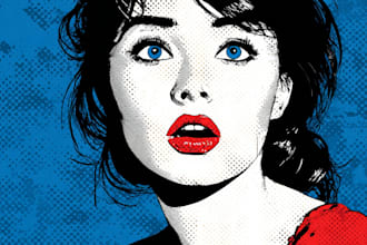 make a distinctive illustration for street pop art
