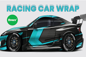 create racing car wrap, sports car wrap, itasha car wrap designs for you