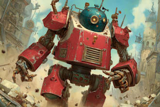 create detailed warhammer illustration