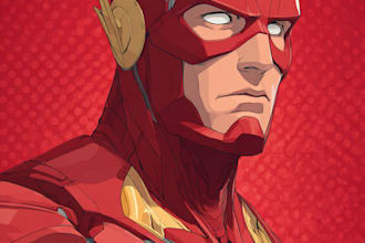 draw comic book cartoon and custom illustration digital art