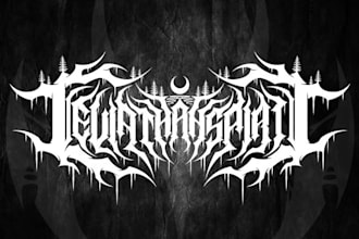 create a spiky grindcore metal logo for your band