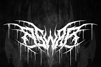 design a sharp and evil black metal band logo