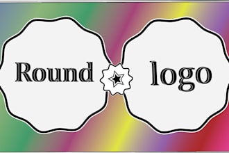design round or circle logo, patch, label, stickers, monogram, ticket, flyer