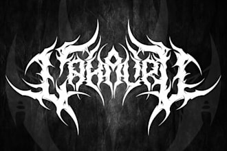 craft an old school death metal logo for t shirts