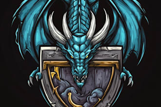 design creative fantasy game logo for mobile seeks