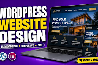 design a professional wordpress website with elementor pro