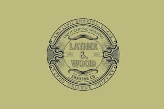 design high resolution classic shaving company logo