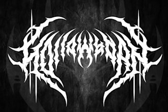 design an organic and raw black metal logo