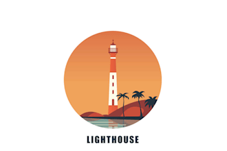 make an amazing lighthouse badge logo  in 24 hours