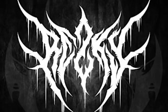 make an old school thrash metal logo design