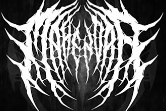custom atmospheric black metal band logo