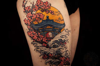 design professional japanese, asian style tattoo design