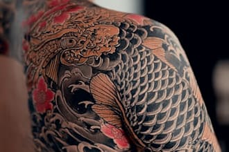 draw amazing japanese oriental tattoo