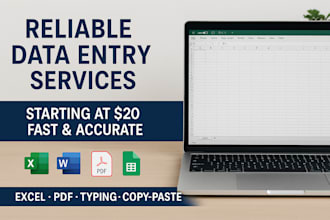 provide reliable data entry services