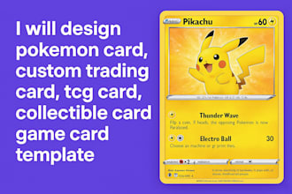 design pokemon card, custom trading card, collectible card, card template