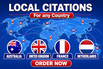 do france, australia, netherlands, UK local citations for local SEO